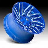 Fuel Typhoon D774 Anodized Blue Milled Custom Truck Wheels 3